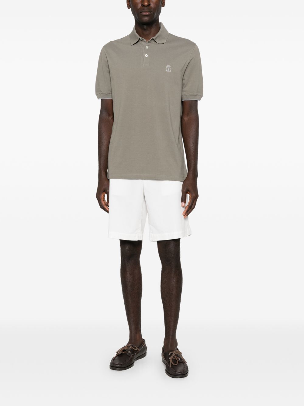 Brunello Cucinelli T-shirts and Polos New Kaki+grigio