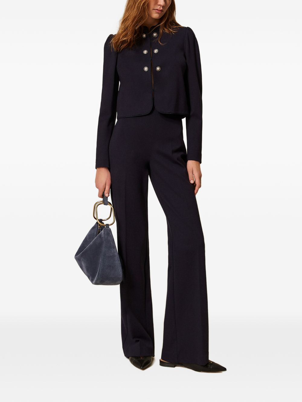 Twin-set Trousers Blue Night