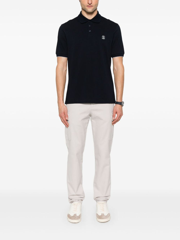 Brunello Cucinelli T-shirts and Polos Navy+grigio