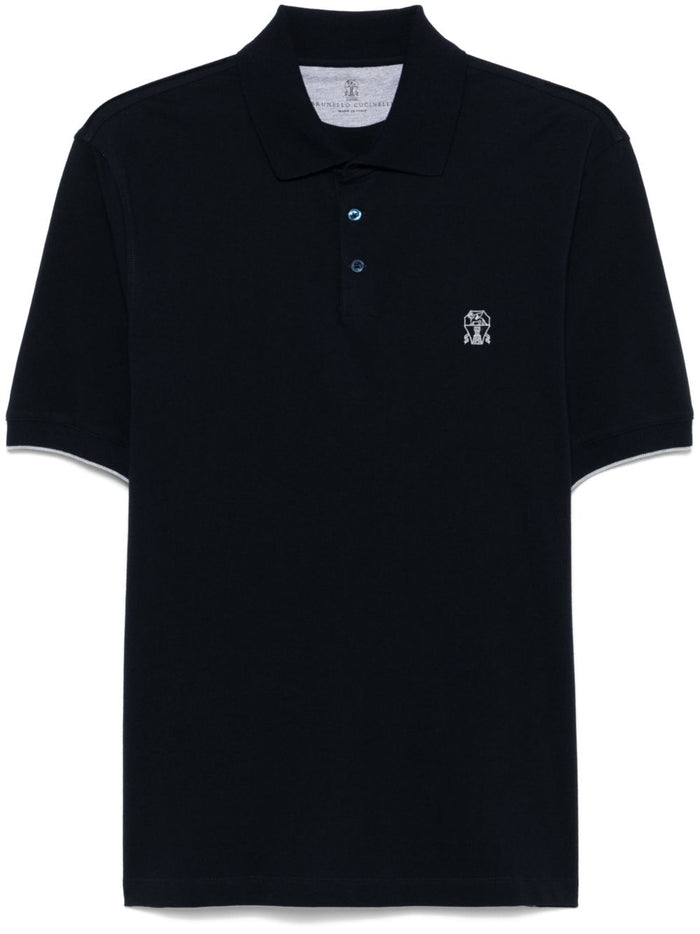 Brunello Cucinelli T-shirts and Polos Navy+grigio