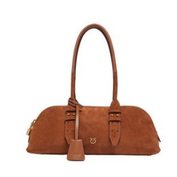 Pinko Bags Marrone/leone/oro Suede