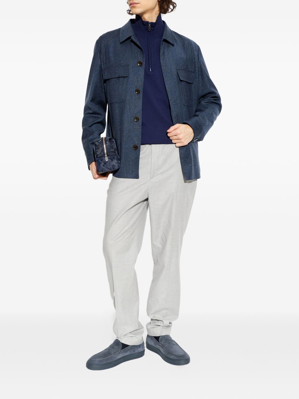 Etro Sweaters Navy Blue