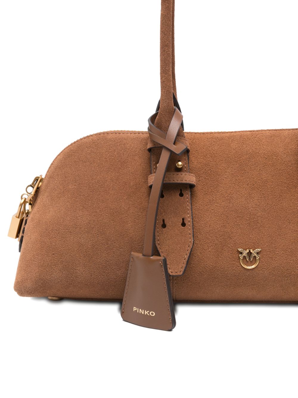 Pinko Bags Marrone/leone/oro Suede