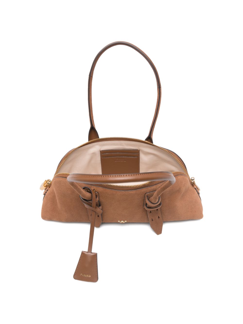 Pinko Bags Marrone/leone/oro Suede