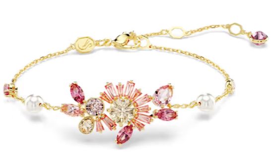 Swaroski Bijoux Gold/pink