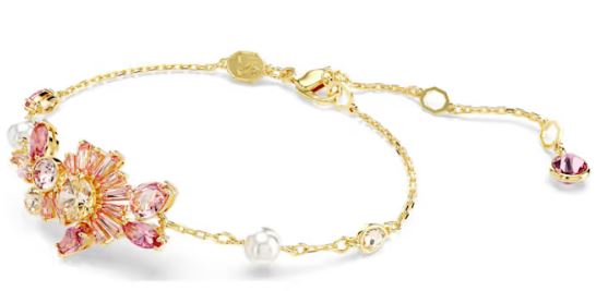 Swaroski Bijoux Gold/pink