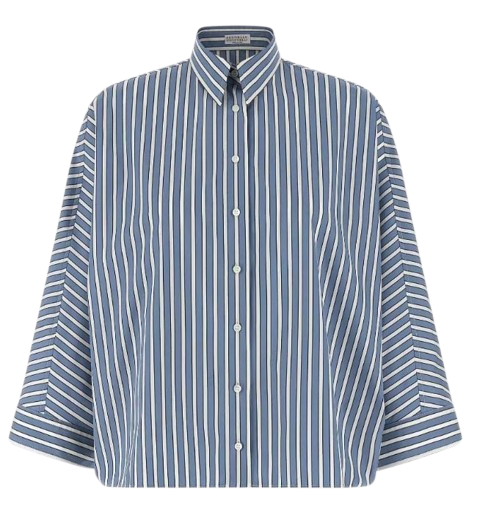 Brunello Cucinelli Shirts Light Blue