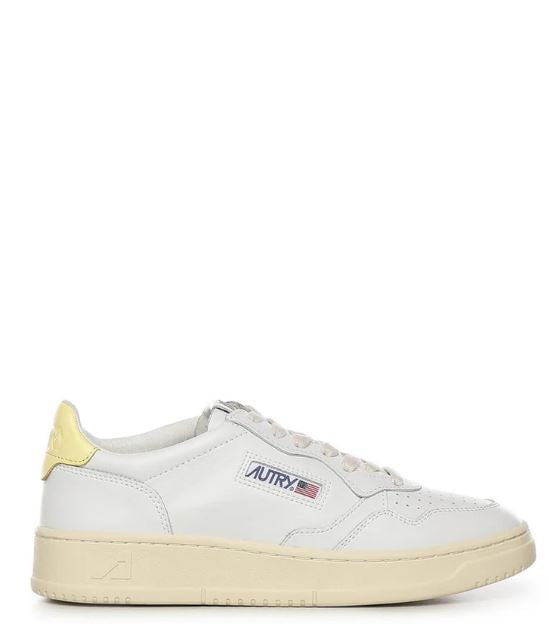 AUTRY Flat shoes White / Yellow Fab Oth Mat
