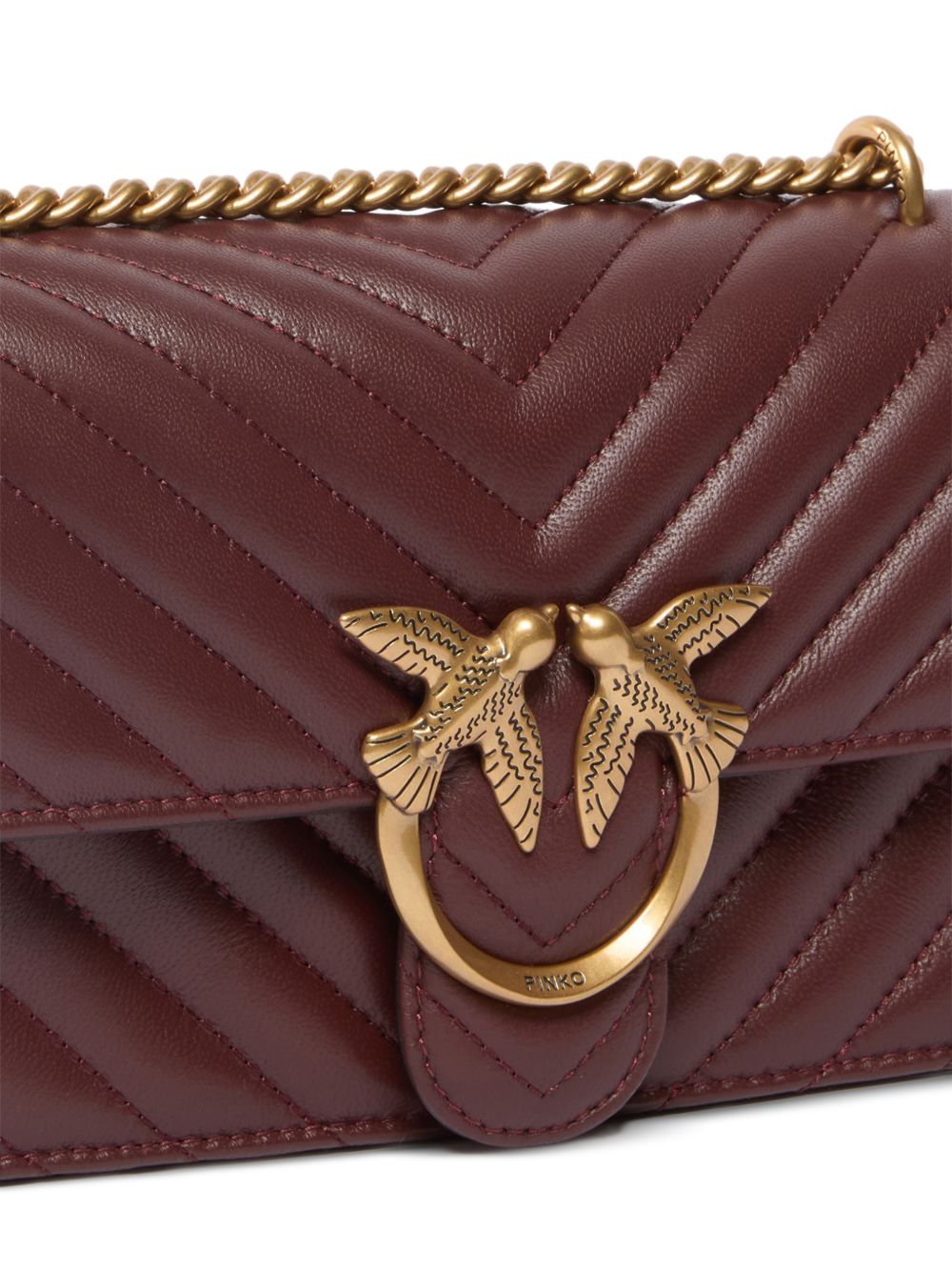 Pinko Bags Burgundy Oro Lea