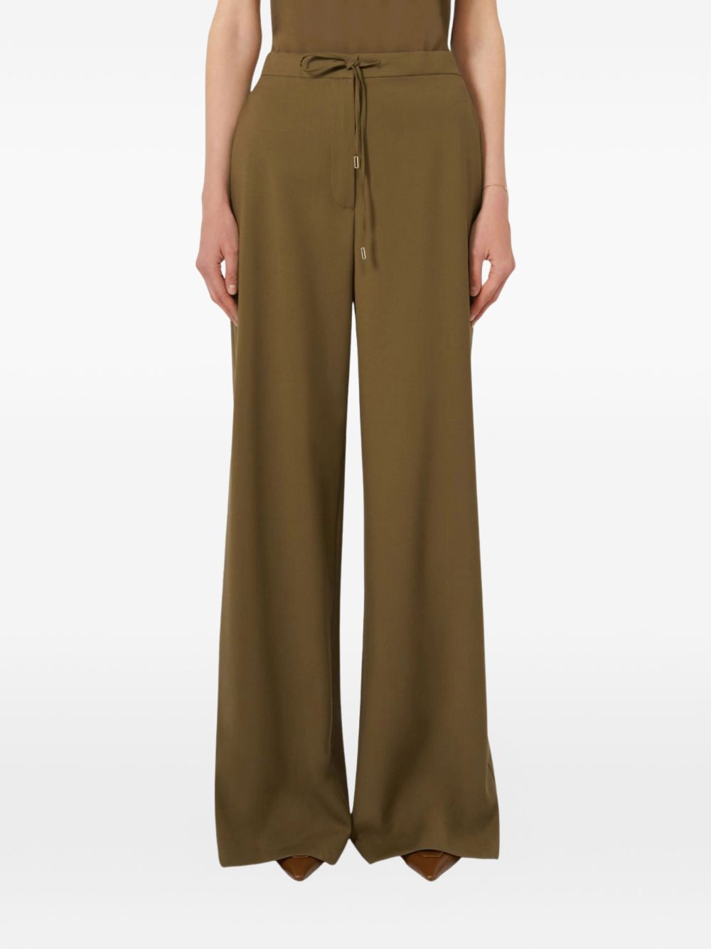 Max Mara Studio Trousers Verde Kaki