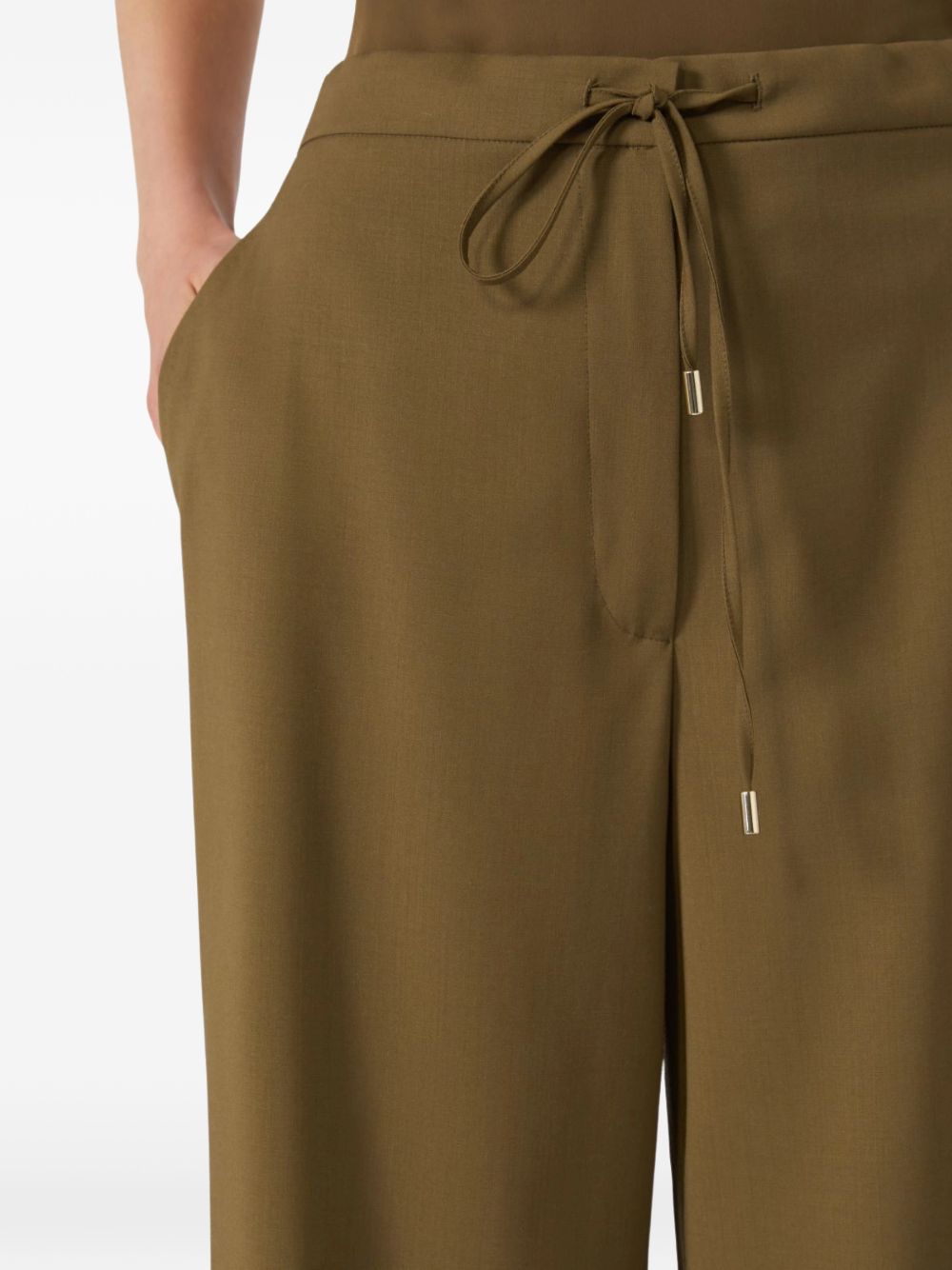 Max Mara Studio Trousers Verde Kaki