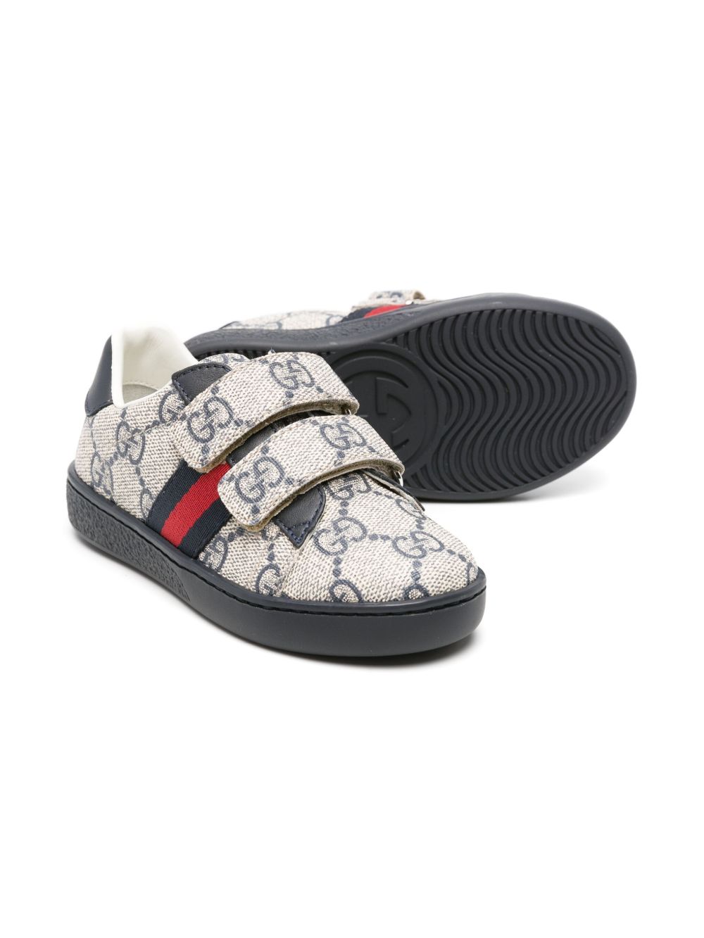 GUCCI KIDS Flat shoes Beige Blu Lea