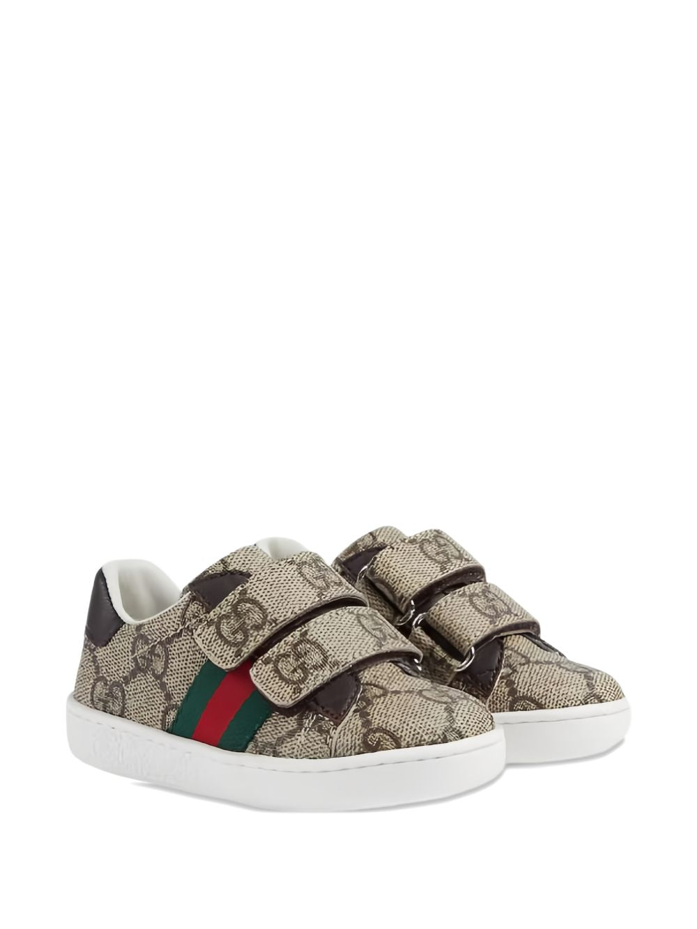 GUCCI KIDS Flat shoes Beige Ebony/new Ivory Lea