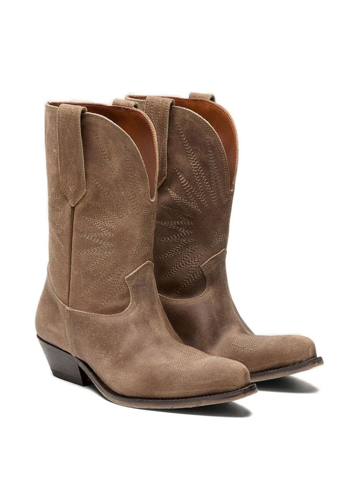 Golden Goose Boots Beige Suede