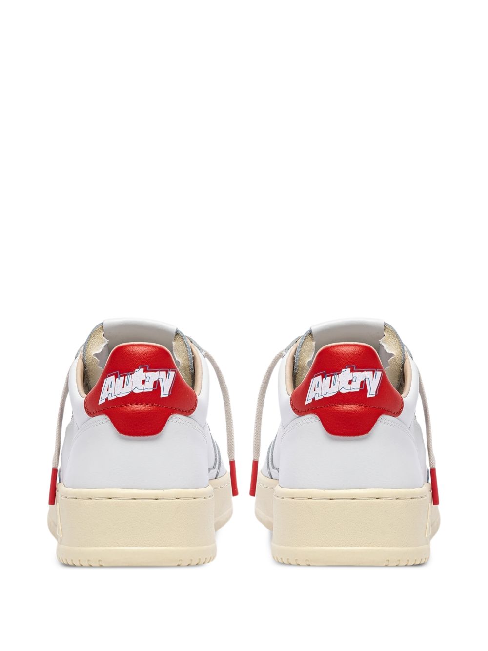 AUTRY Flat shoes White / Red Leather Upper