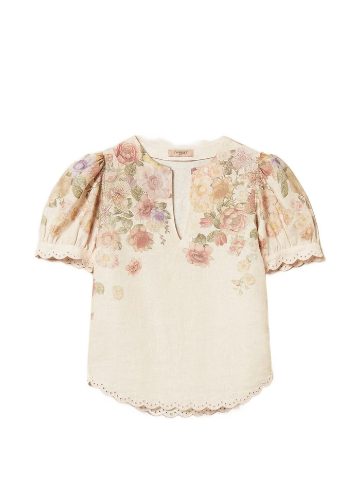 Twin-Set Shirts Wildflowers Pastel Color
