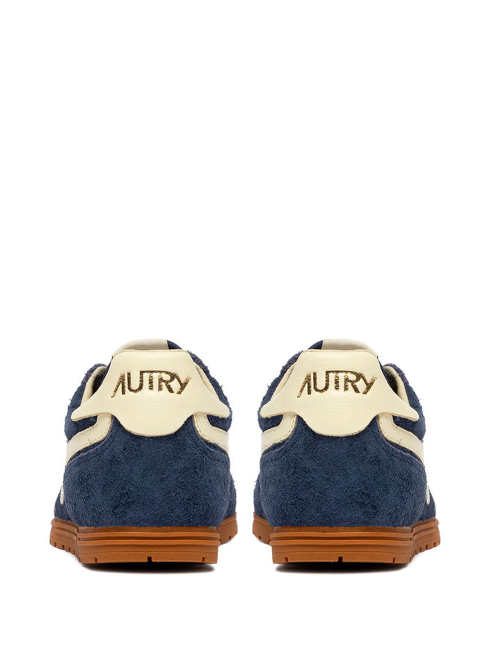 AUTRY Flat shoes Navy Blue Hairy Suede Upper