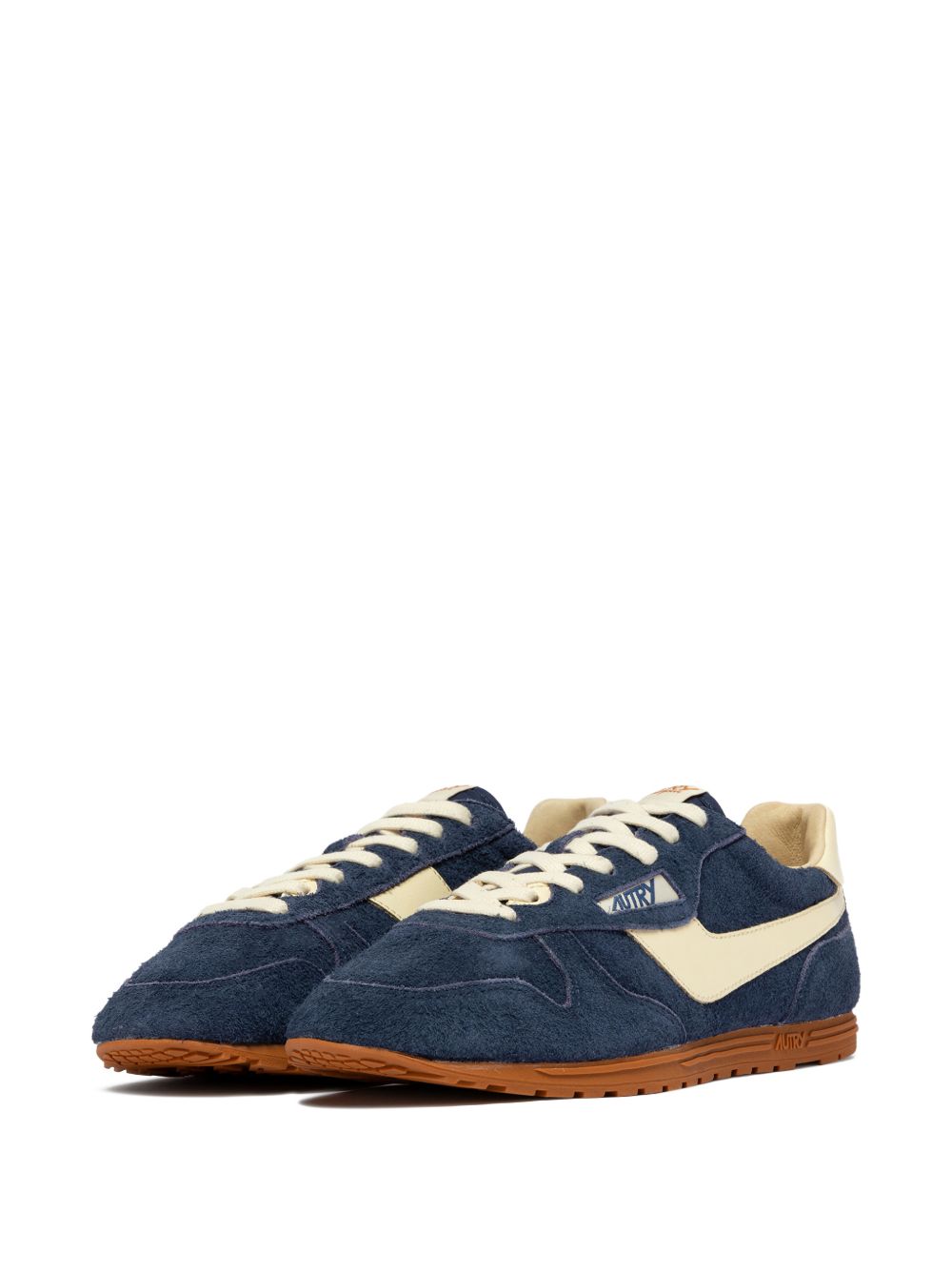 AUTRY Flat shoes Navy Blue Hairy Suede Upper