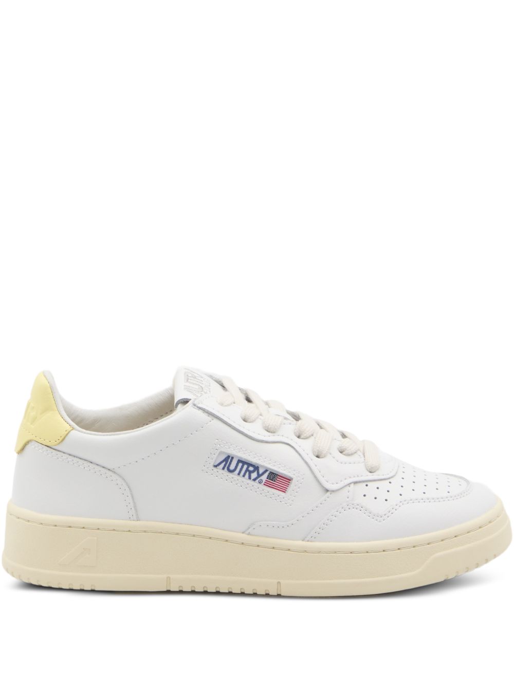 AUTRY Flat shoes White / Yellow Fab Oth Mat