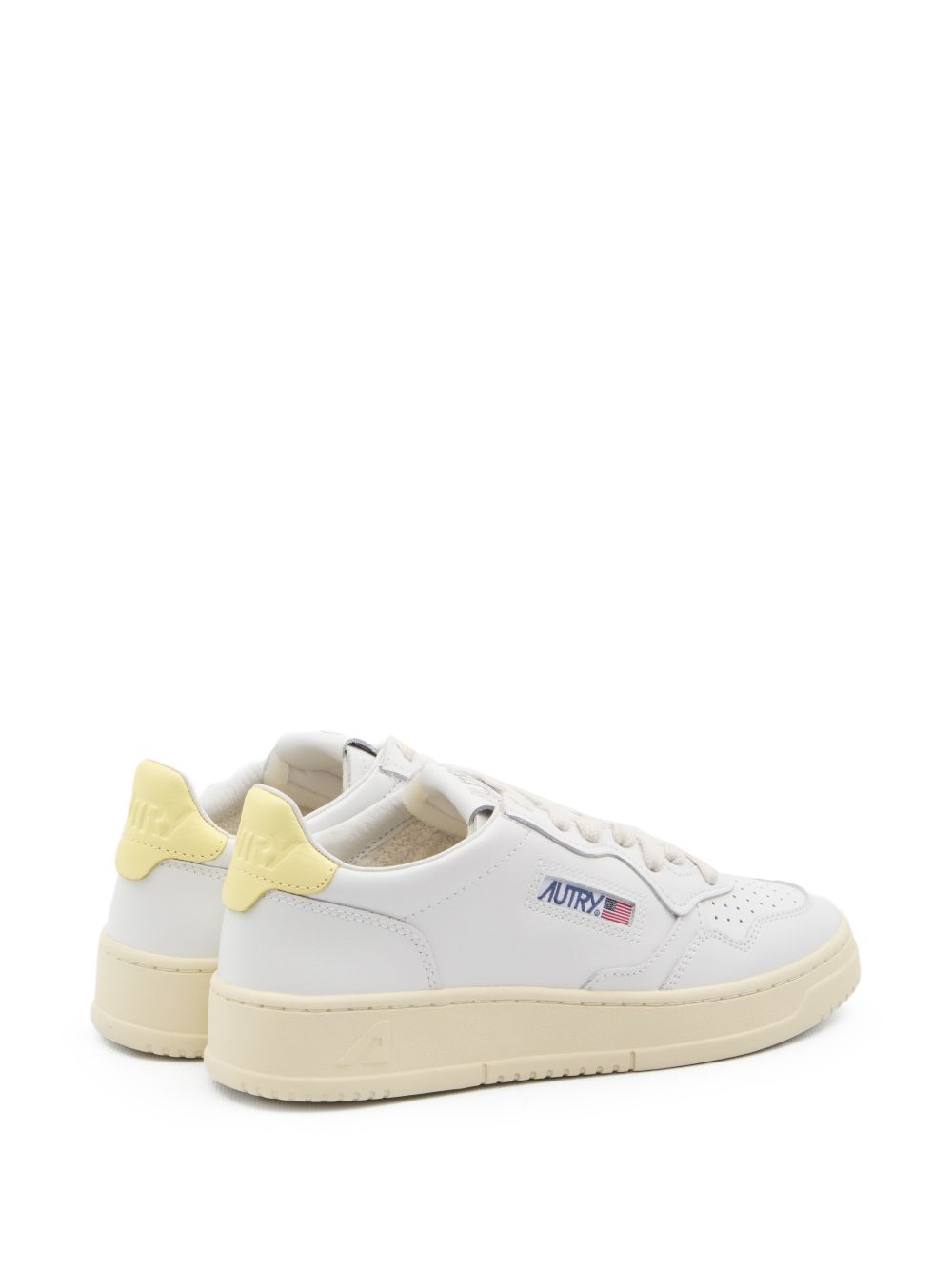 AUTRY Flat shoes White / Yellow Fab Oth Mat