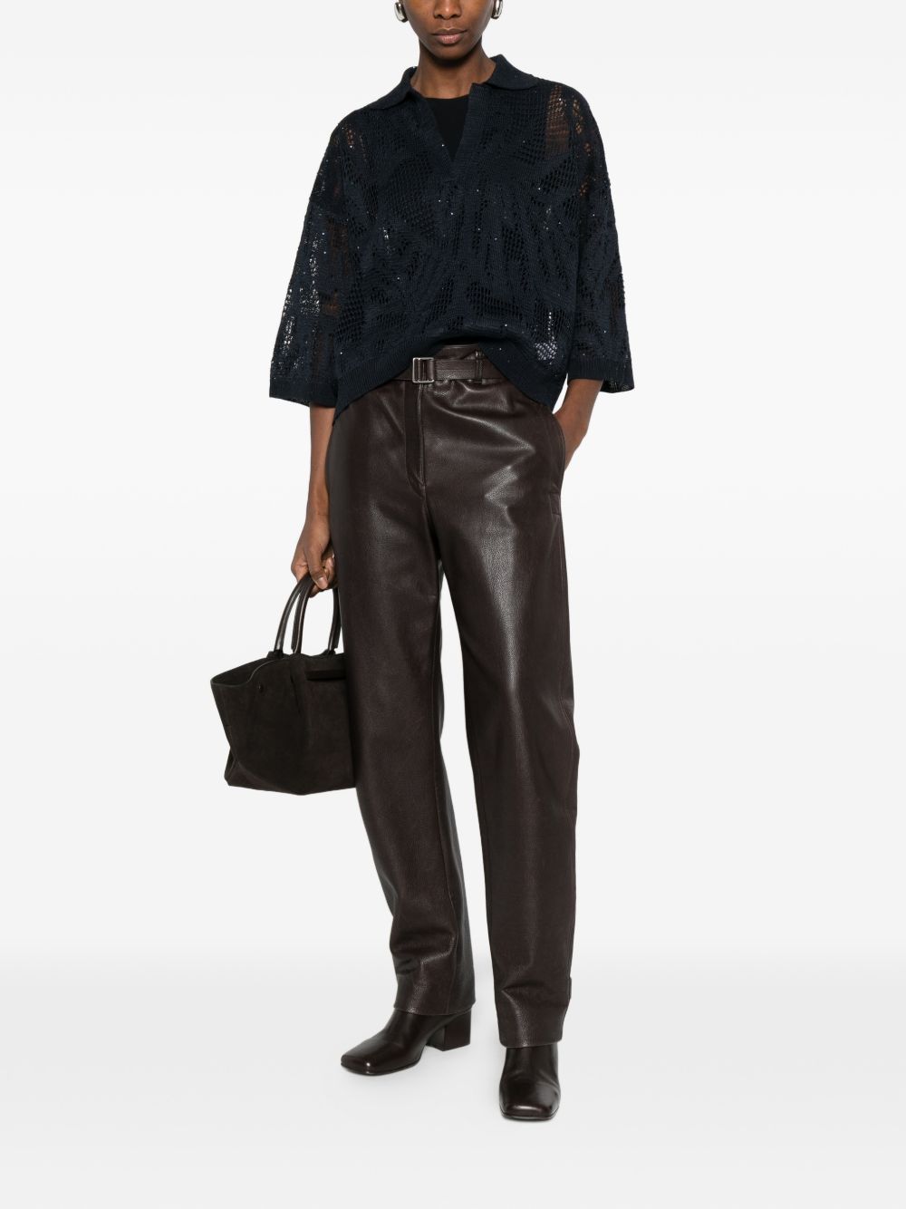 Brunello Cucinelli T-shirts and Polos Abisso Lino Ea