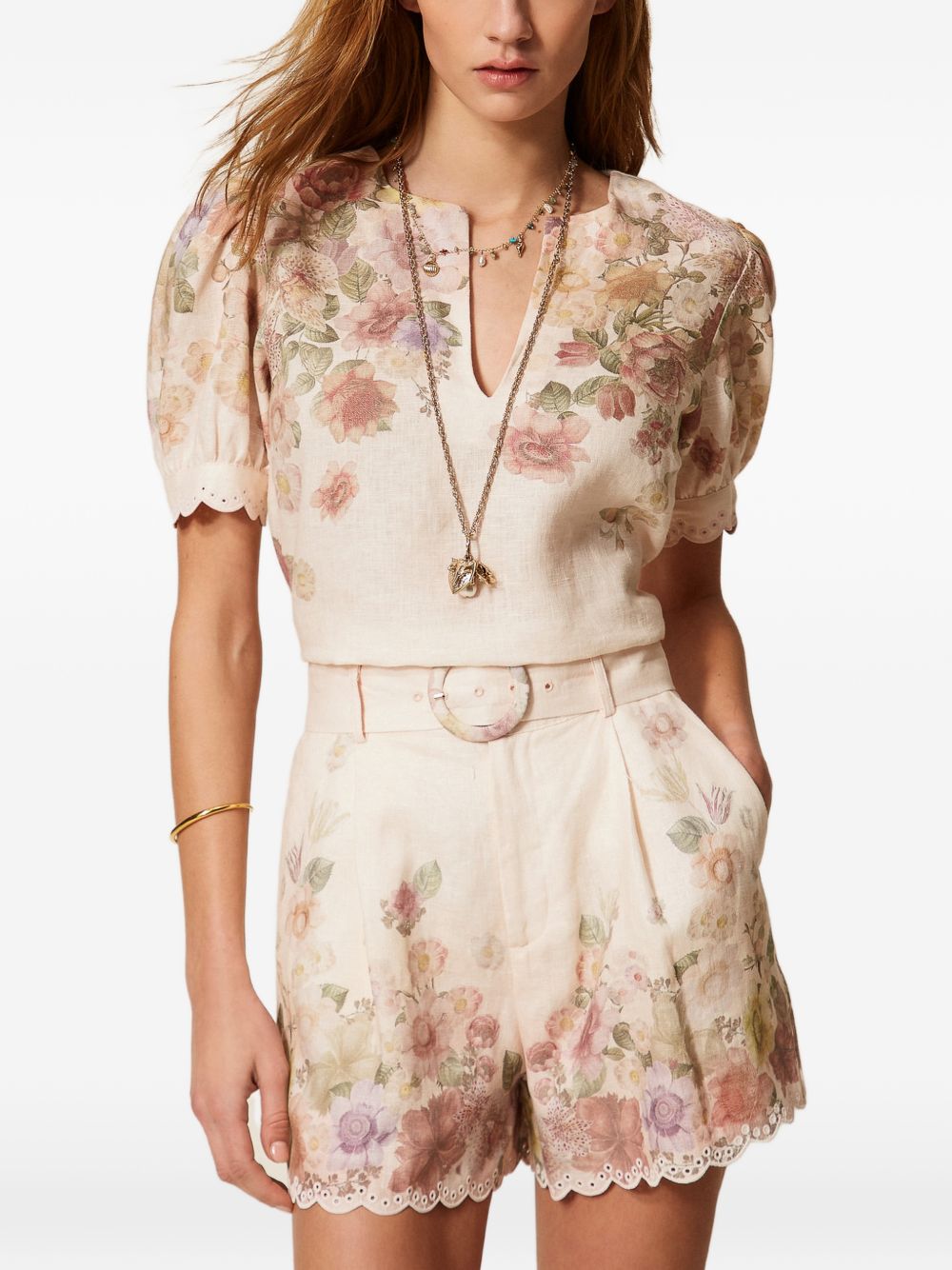 Twin-set Shorts Wildflowers/pastel