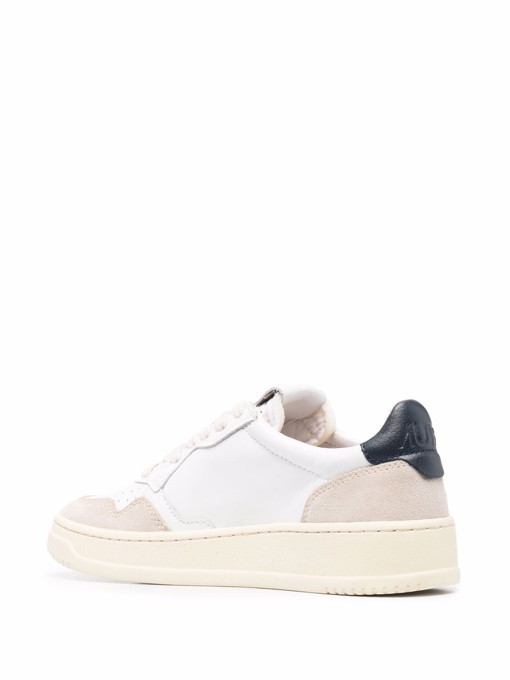 Autry Flat Shoes White / Navy Leather Suede