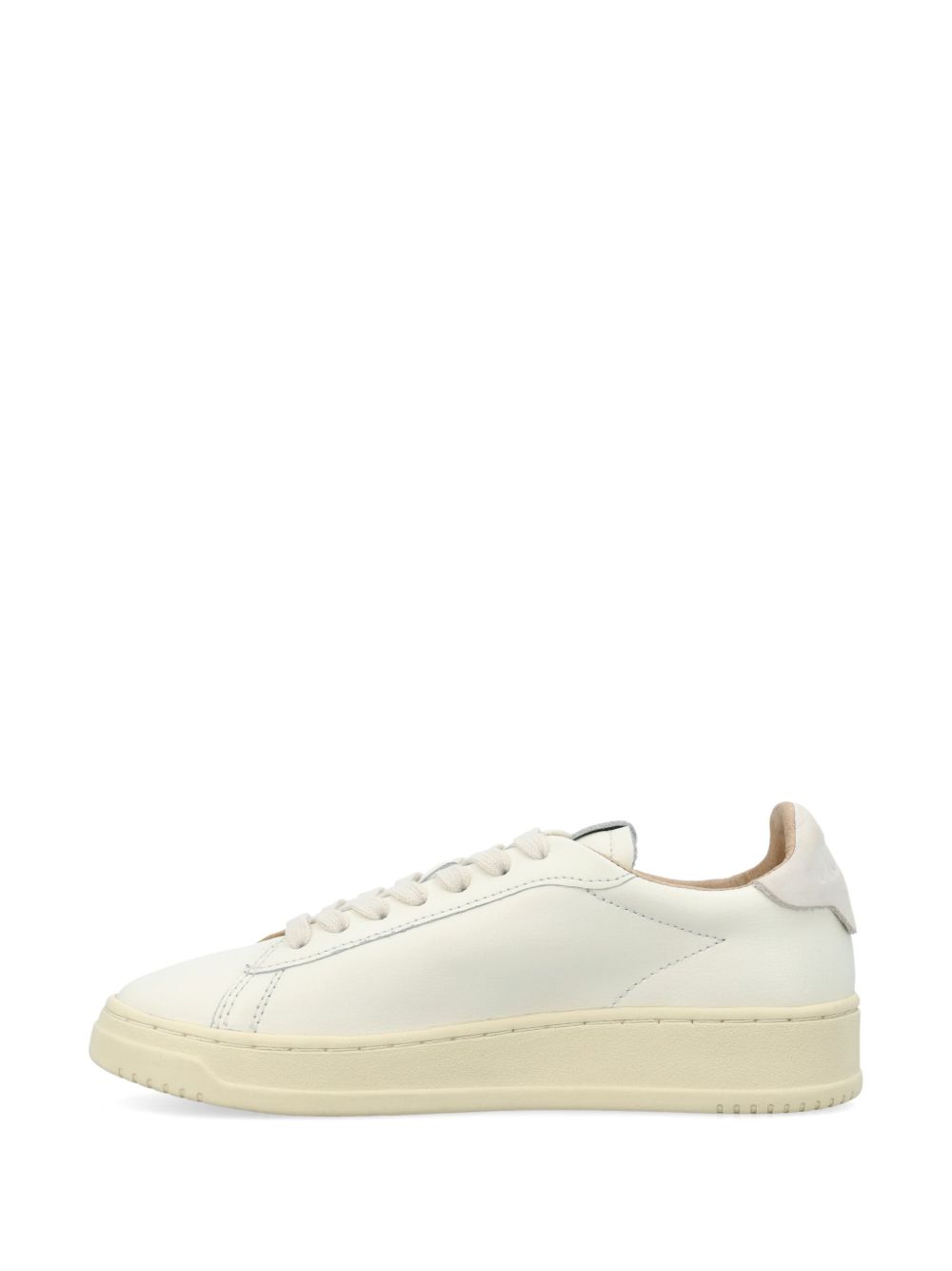 Autry Flat Shoes White Lea Rub Sole