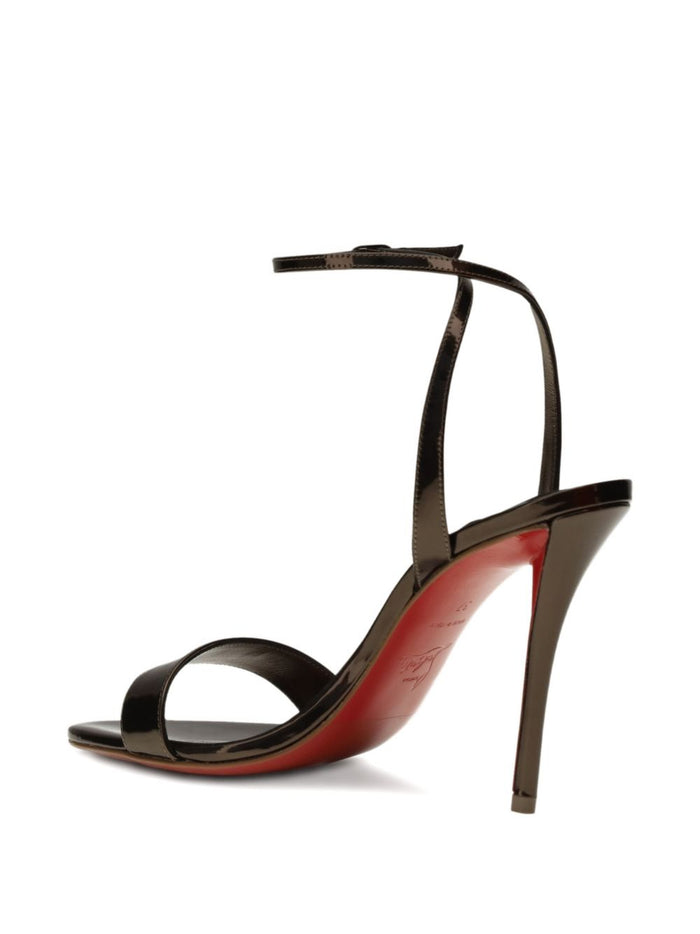 LOUBOUTIN Sandals Dark Bronze Patent Leather