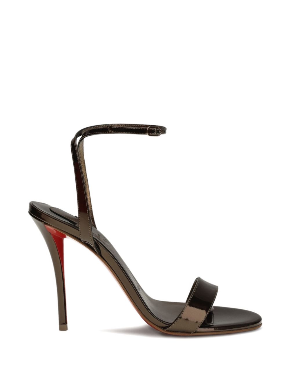 LOUBOUTIN Sandals Dark Bronze Patent Leather