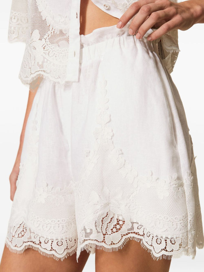 Twin-Set Shorts Bianco Ottico