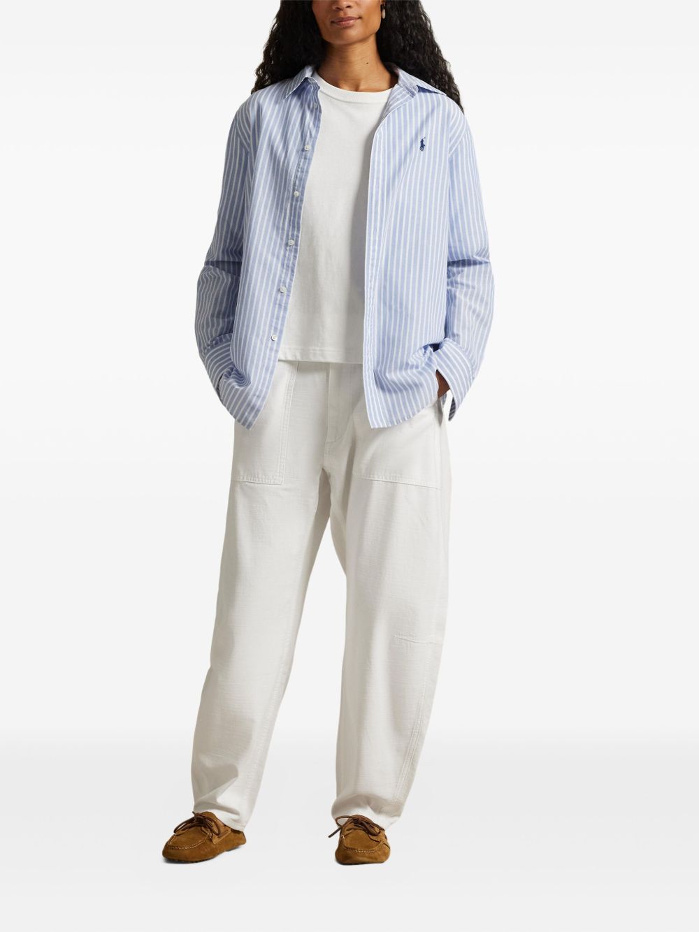 Ralph Lauren Shirts Blue Cotton Linen