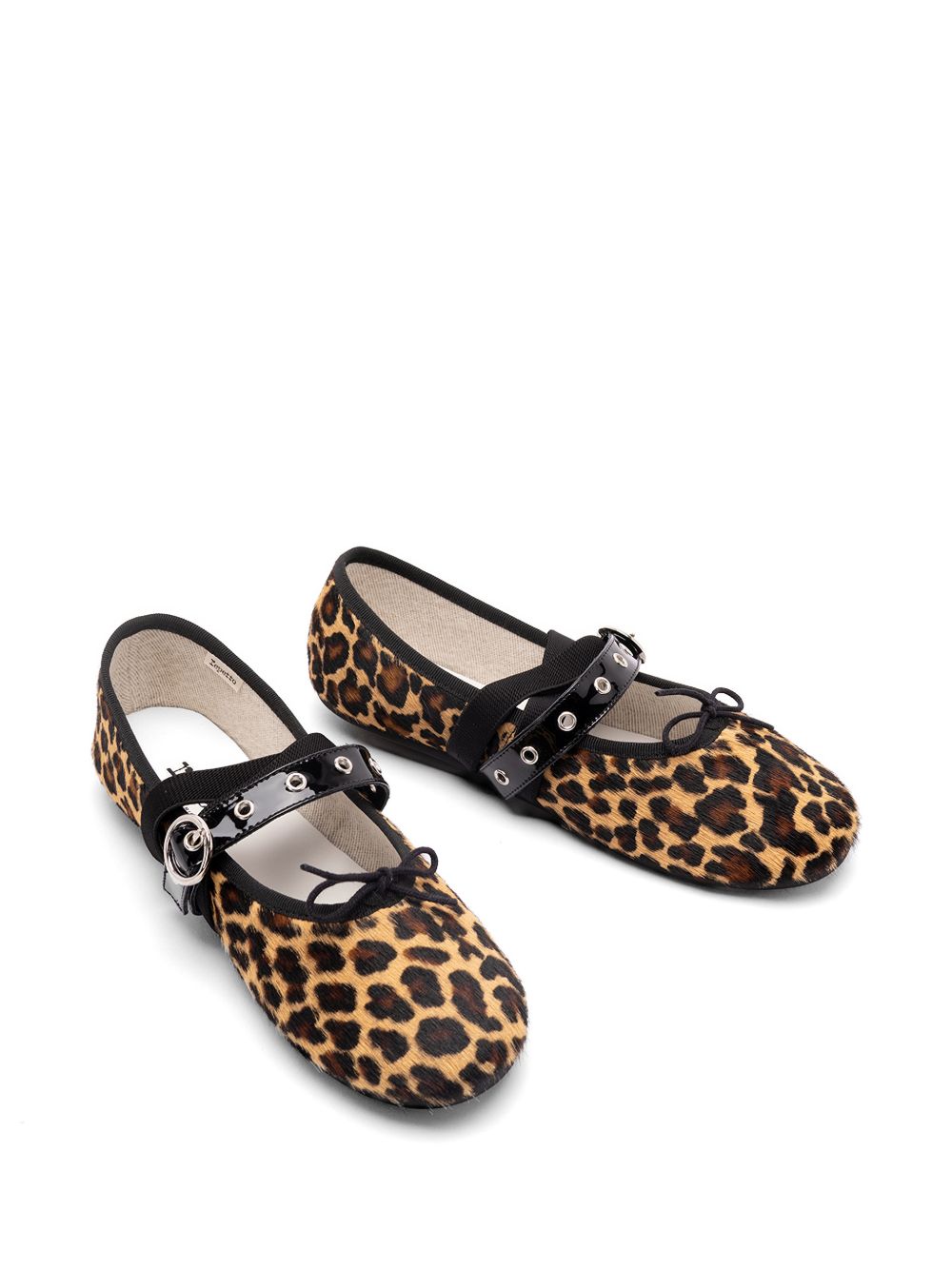 Repetto Flat shoes Noir Leopa Lesther & Rubber