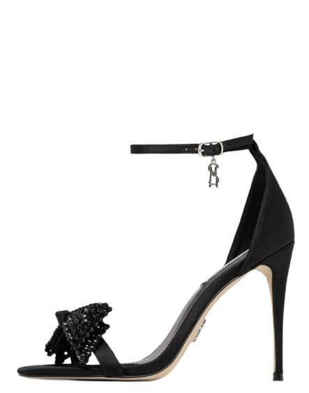 Steve Madden Sandals Black Satin