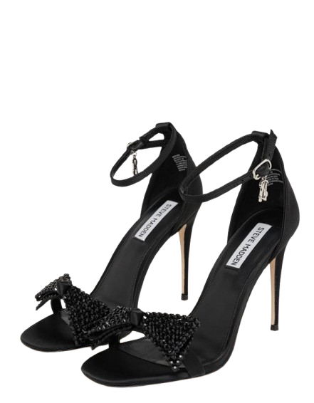 Steve Madden Sandals Black Satin
