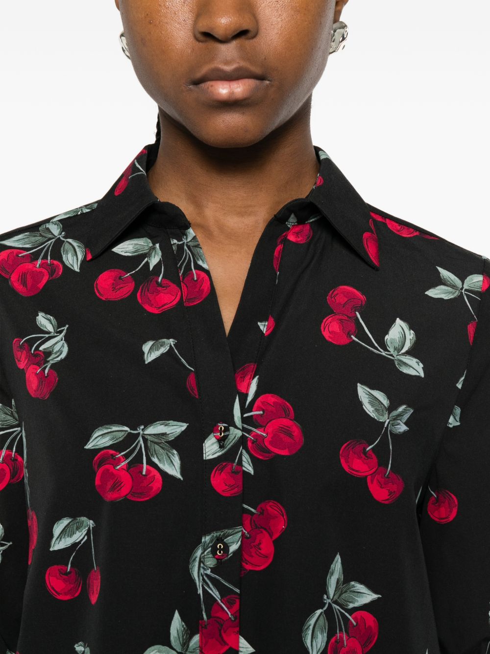 Twin-set Shirts Cherries Allover Black/red