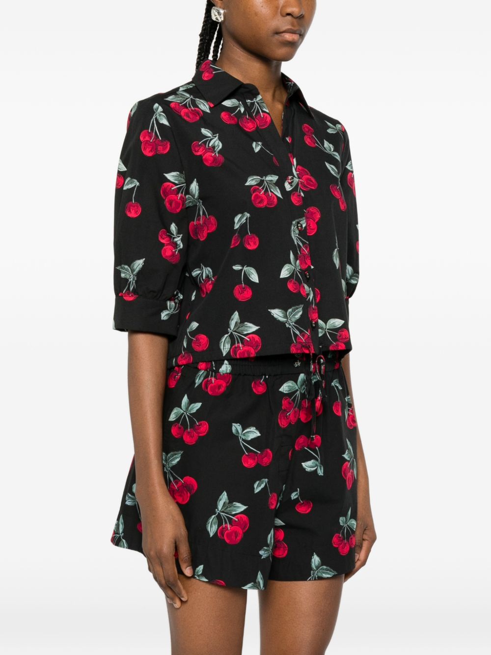 Twin-set Shirts Cherries Allover Black/red