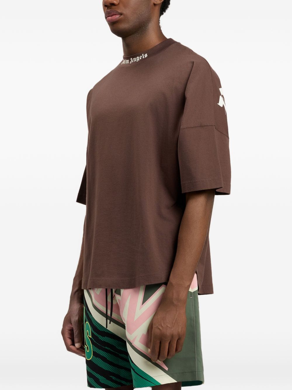 Palm Angels T-shirts and Polos Brown Off White