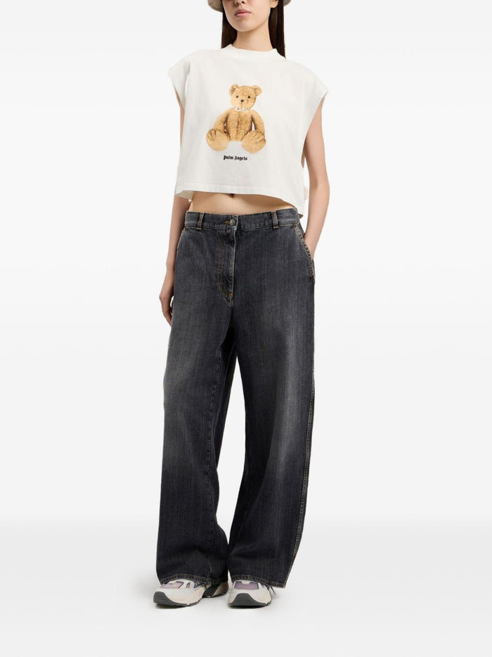 Palm Angels Top Off White Brown