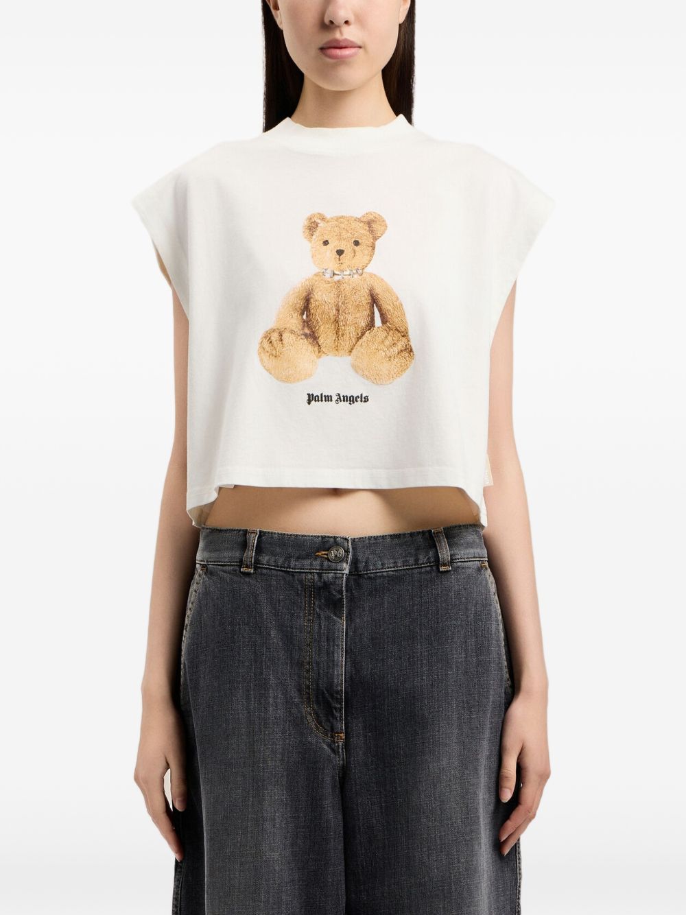 Palm Angels Top Off White Brown