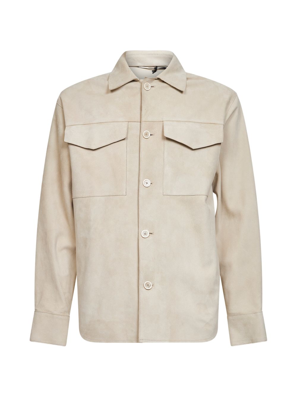 Lardini Shirts Beige Suede Leather
