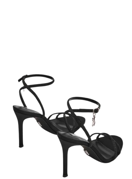 Steve Madden Sandals Black Satin