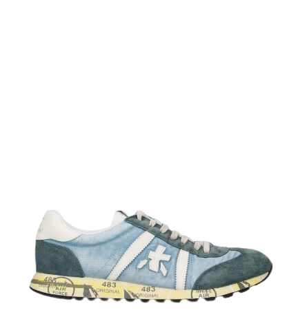 Premiata Flat Shoes Light Blue Suede