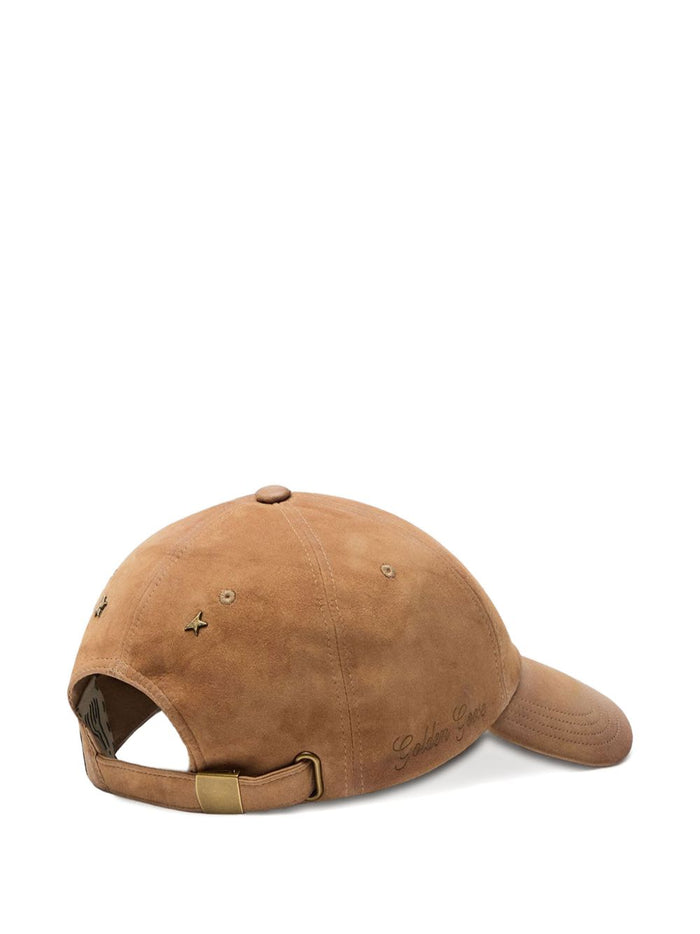 Golden Goose Hats Dark Bronze Suede Leather