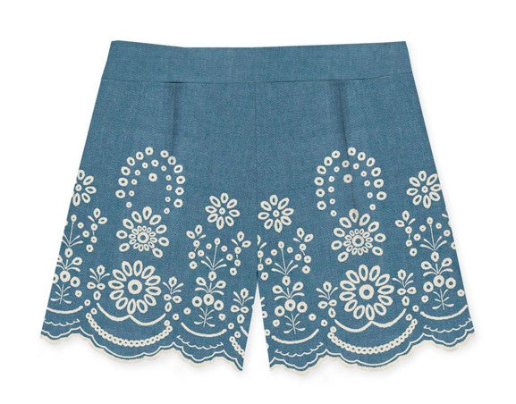 Saint Barth Shorts Teal Blue