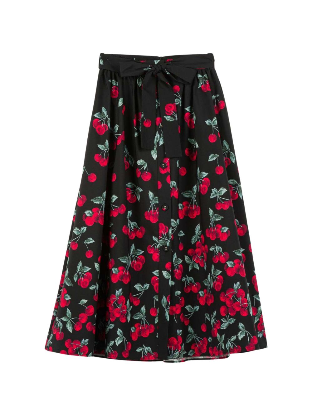 Twin-set Skirts Cherries Degradè Black/red