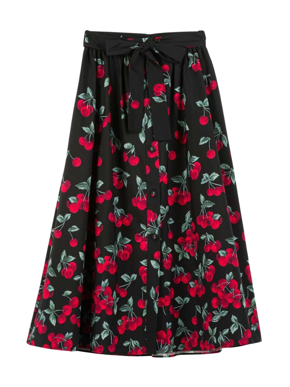 Twin-set Skirts Cherries Degradè Black/red