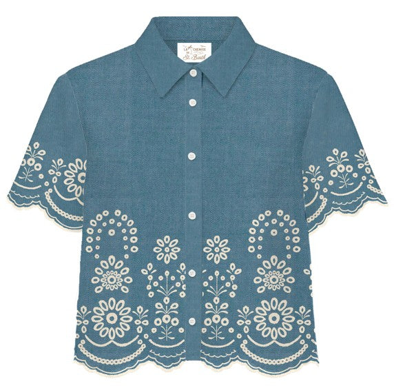 Saint Barth Shirts Steel Blue