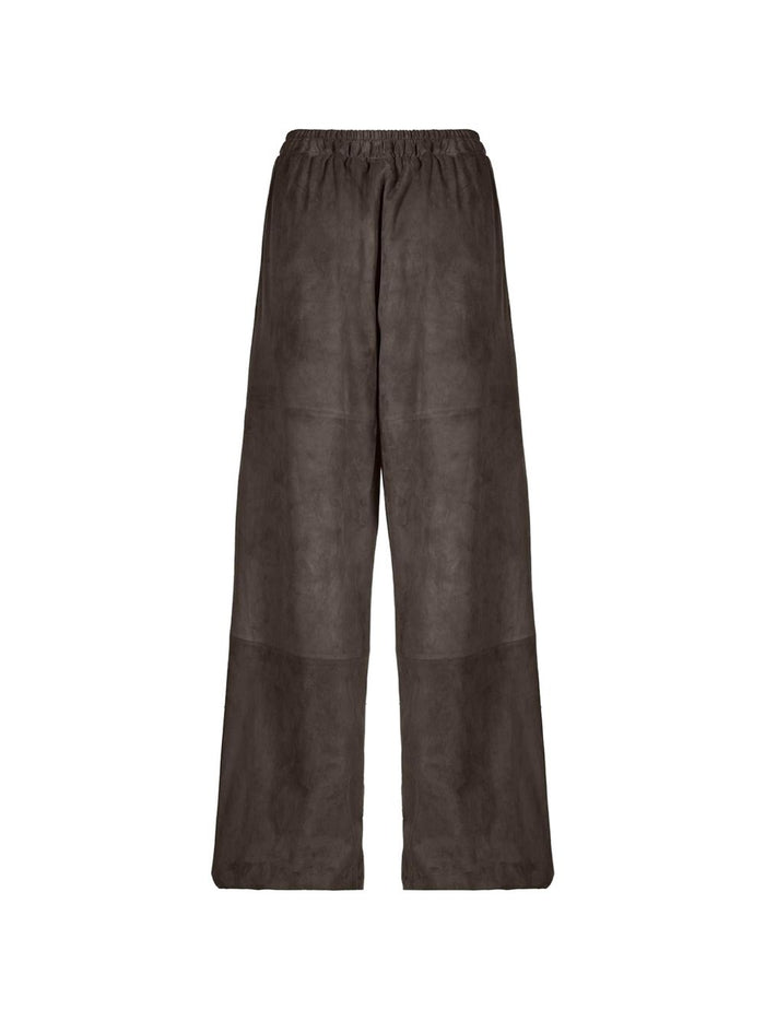 Desa 1972 Trousers Dark Taupe Suede Leather