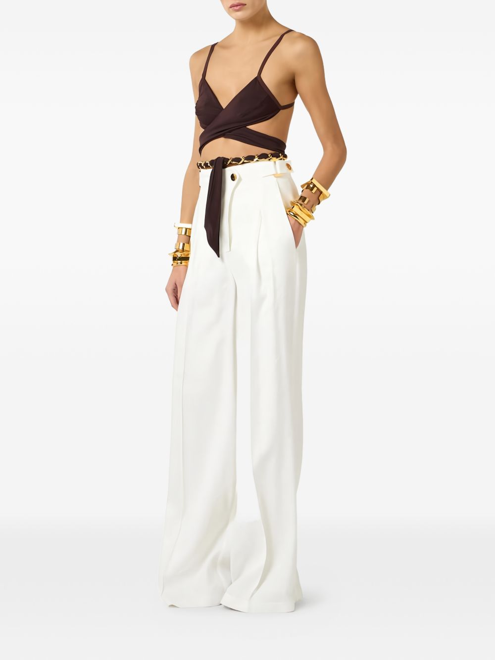 Elisabetta Franchi Trousers Ivory